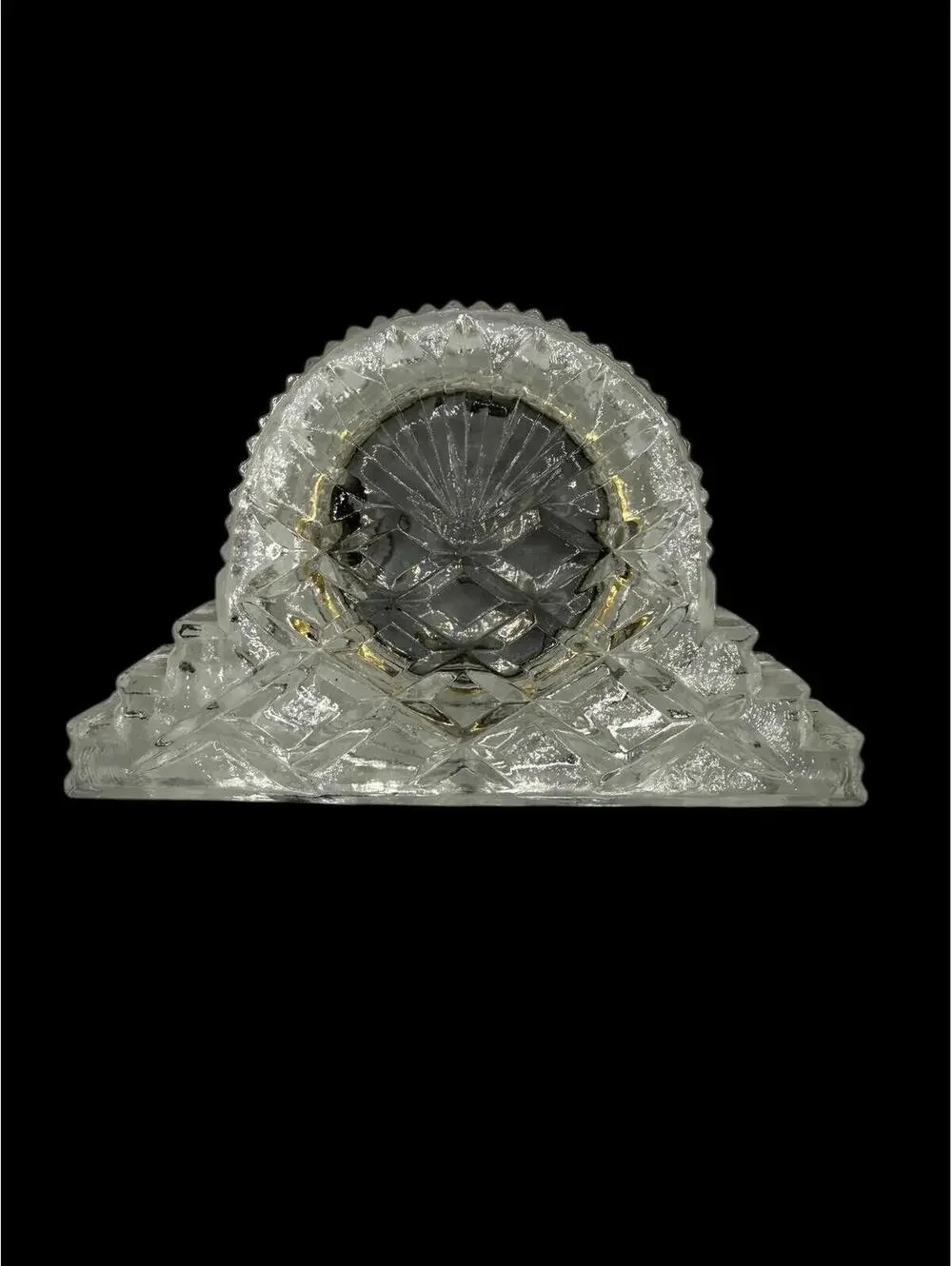 Vintage Godinger Leaded Crystal Legends Clock, Table Bedside Clock, Battery